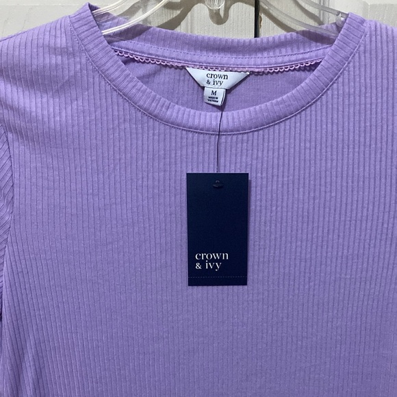 Lilac Ribbed Long Sleeve Shirt - Picture 3 of 5